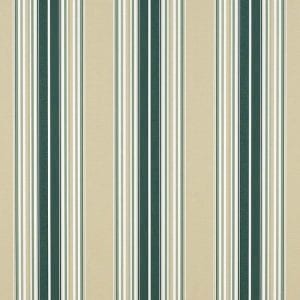 Forest Green Beige Natural Fancy Stripe Fabric
