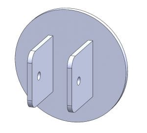 6x0.25 Round Top Plate